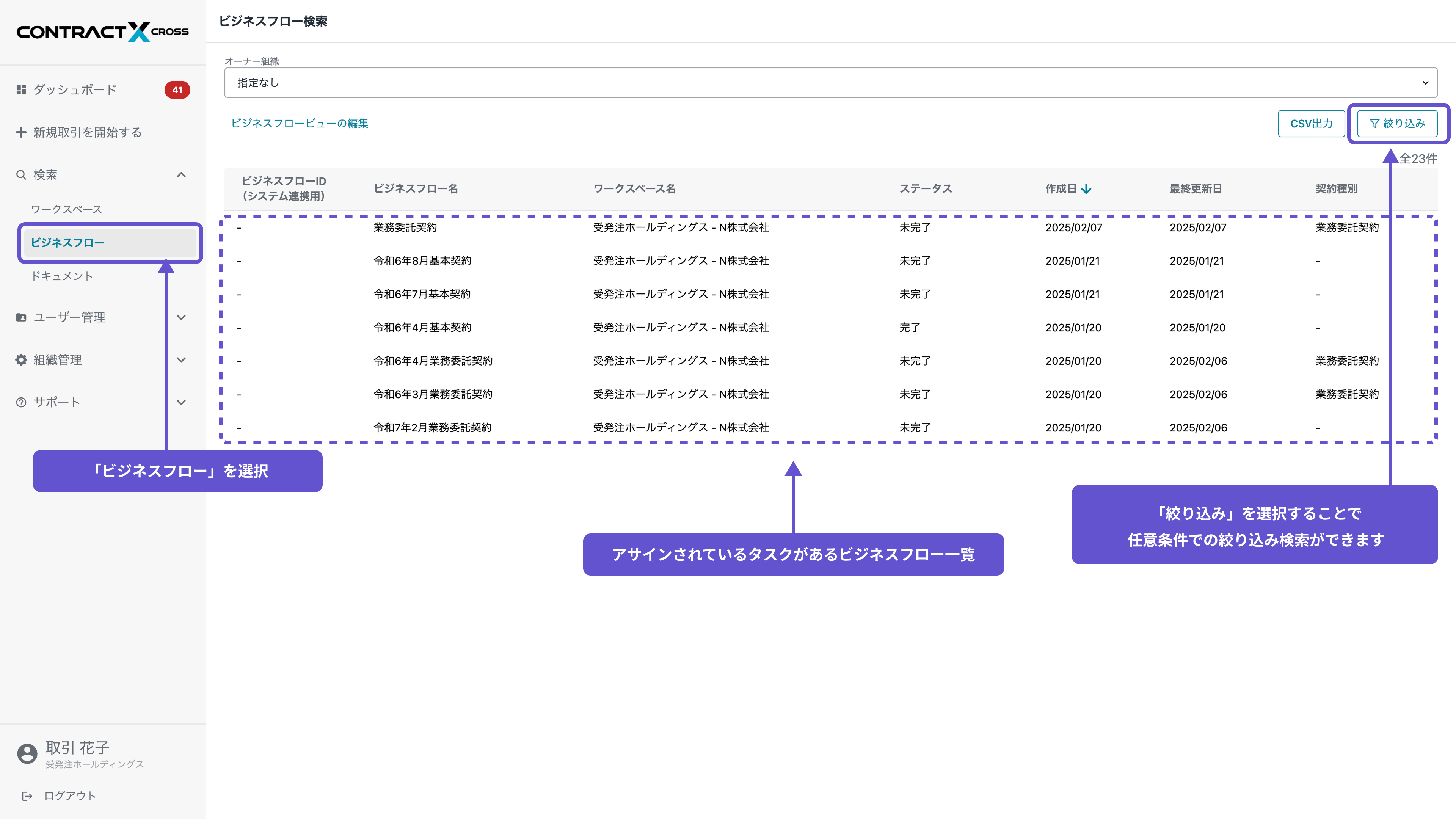 ビジネスフロー
